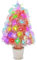 VEYLIN Small Christmas Tree,60 CM Pink Fiber Optic Xmas Tree For Home Office Decoration
