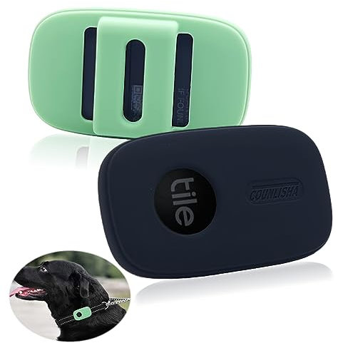 Silicone Case for Tile pro (2022) for Dog Collar, Durable Cover Finder tag for pet Necklace, Secure Holder for tilepro Tracker (400 Feet) for cat Belt,Bag,2pack