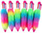 6 Stück Dicker Griff Multicolor Stift,Mabor Plüsch Kugelschreiber 6 Farben Tinten Kuli Stifte mit Gebsel Coole Bunt Multicolor Pen Druckkugelschreiber für Büro Schulbedarf Studenten