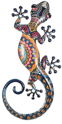 ROCKING GIFTS Ornamento da parete a forma di lucertola colorata a mosaico 45 cm