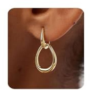 MUMREUES Boucles D'oreilles CréOles Femme Boucles D'oreilles CréOles Pour femmes 14 Carats Or/Argent/Or Rose Boucle D'oreille Pour Femmes Bijoux