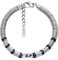 Diesel Herren D Logo Silberfarbenes Edelstahl Armband, DX1572931