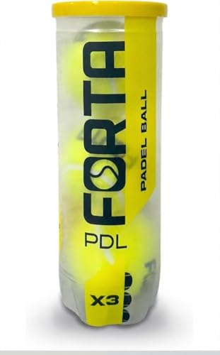 Forta PDL Padel Balls - Standard Weight, Natural Rubber, Speed Padel Ball for Great Game Control, Durable and High Performance, Ideal for Training and Matches