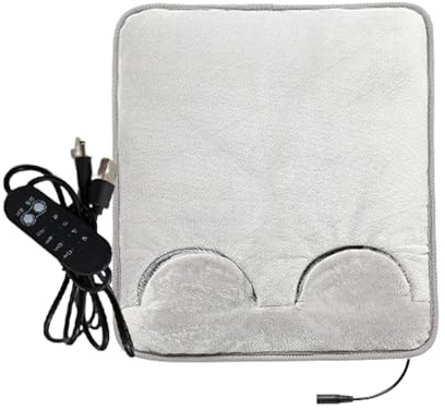 Yuemeuy Chauffe-Pieds Électrique,Pad Chauffant pour Pieds avec Arrêt Automatique | Pochette USB pour Crampes Abdomen et Jambes - Utilisation Maison Bureau Chambre Hiver Femmes Hommes
