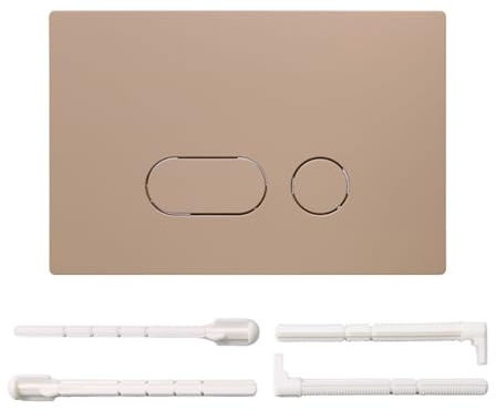 Piastra di ricambio per WC Geberit Sigma-all series, compatibile con UP300 e 320 piastra di azionamento per risciacquo a 2 quantità, manico in plastica (Kaki)