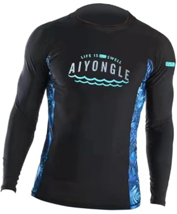 LDDIFHWW Camiseta de Baño para Hombre, Camiseta de Neopreno de Secado Rápido, Traje de Neopreno, Camiseta de Playa Suave, Traje de Surf para Natación, Buceo Y, L