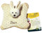 my-mosaik Grünspecht Bio Leinsamenkissen Hase 100% Baumwolle mit Ihrem Wunschnamen Bestickt, für Babys und Kleinkinder zur Geburt, Taufe, Ostern, Weihnachten