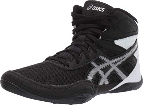 ASICS Kid's Matflex 6 Grade School Wrestling Shoes, 2 Big Kid, BLACK/SILVER