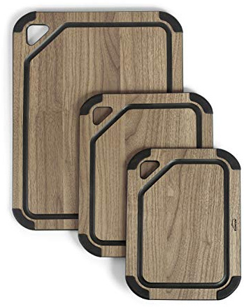 LACOR Brett, Holzfaser + Silikon, Walnuss, mittel (60587)