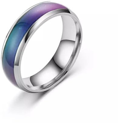 EliteKoopers Random Cute Kids/Adults Changing Color Mood Ring For Girls Boys Men Women Jewellery Fashion Gift Item (Size-7 (17mm)