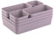 Engelland - Schubladen-Organizer Set, 8-teilig, Farbe: Flieder-Lila, universell verstellbar, Aufbewahrungs-Box, Einteiler, Trenn-System, Utensilien, Stauraum, Wohn-Badezimmer, Kunststoff, BPA-frei