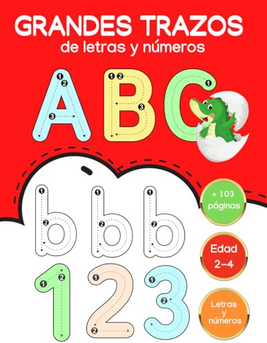 GRAN libro para trazar letras y números para preescolar de 2 a 4 años - Educación Preescolar en casa