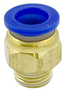 Raccordo Innesto rapido pneumatico per tubo 10 mm filetto 1/4 - Conf. 15 pezzi