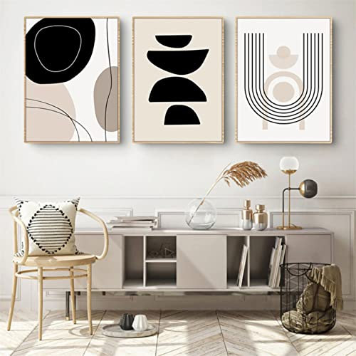 Sarah Duke 3er Boho Poster Set, Abstrakt Kunstposter Wandbilder, Ohne Rahmen Leinwandbilder, Modern Wanddeko Bilder Set für Wohnzimmer Schlafzimmer (50 x 70 cm)