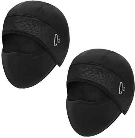 ACMEDE Helmmütze Fahrrad Herren mit Maske Fahrrad Mütze Winter Wintermütze Helmmütze mit Brillen-Loch Fahrradmütze Helm Unterziehmütze für Fahrradhelm Unterhelmmütze Skihelm