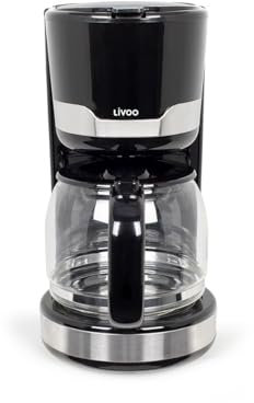 Livoo DOD201N - Cafetera de filtro de 12 a 14 tazas (1000 W), color negro