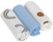 LÄSSIG Baby Puckdecke Spuckdecke Pucktuch Mulltuch 3er Set Baumwolle 60 x 60 cm/Swaddle & Burp Blanket M Happy Rascals blue
