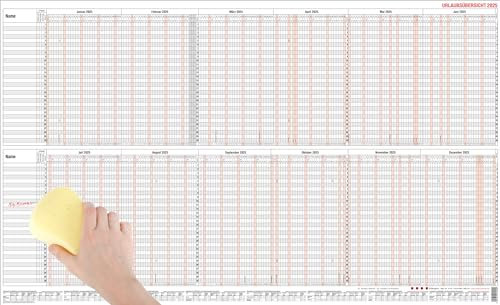 Güss Urlaubsplaner A1 Maxi 30 Mitarbeiter mit Beschichtung