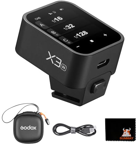GodoxX3 N pekskärm trådlös blixtguide TLL automatisk mätning höghastighetssynkronisering inbyggt litiumbatteri blixt studiolampa trådlös trigger stöder snabbladdning (godox