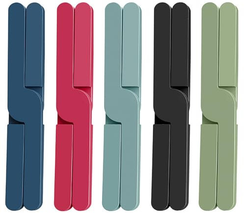 Faltbare Silikon-Untersetze, 5 Stücke Topf Untersetzer Zusammenklappbar, 20 * 3.2cm Silikon Topfuntersetzer Hitzebeständig, Heißer Topf Halter für heiße Gerichte(5 Farben)
