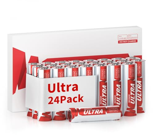 BEVIGOR AA Lithium Batterien 24 Stück, 1,5V Hochleistungs AA-Batterien, Nicht wiederaufladbar, geeignet für Haushaltsgeräte und Sicherheitsausrüstung