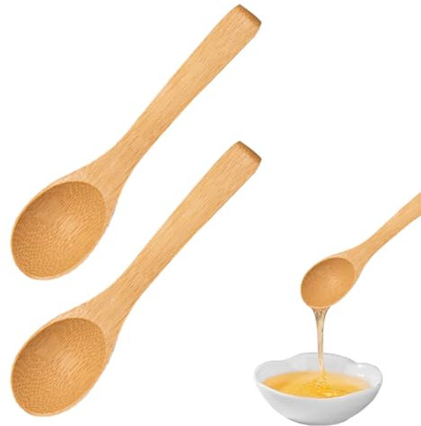 2 Pezzi Cucchiaio di Bambù al Miele, Cucchiai da Miele in Bambù, Cucchiai per Il Miele