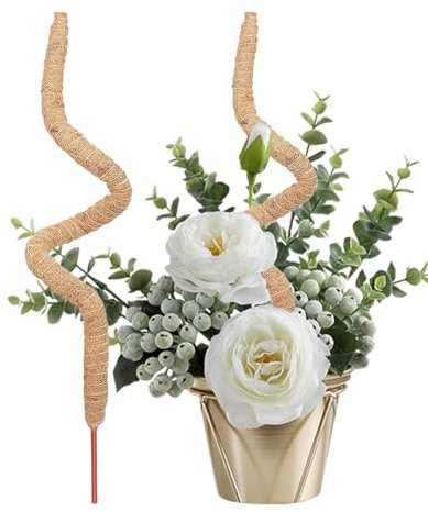 Polo De Musgo Para Plantas - Pole Trepador De Coco De Coco Con Diseño Flexible | Stick De Soporte De Plantas Reutilizable Para Enredaderas, Monstruas, Filodendro Con Cobertura De Musgo Natural Para Ja