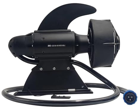 Motor de Pesca Subacuático para Bote Transat (Float Tube), Aleta Eléctrica para Kayak de Pesca y Tabla de Paddle Surf (SUP), 600W, 24V Empuje de 28 Libras (Sin batería)