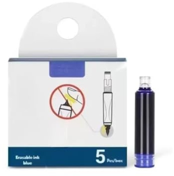 Cartucce d'inchiostro retrattili per penna stilografica, ricaricabili, per scrittura stilografica, penne stilografiche, include 5 cartucce (blu scuro, 15 pezzi, taglia unica)