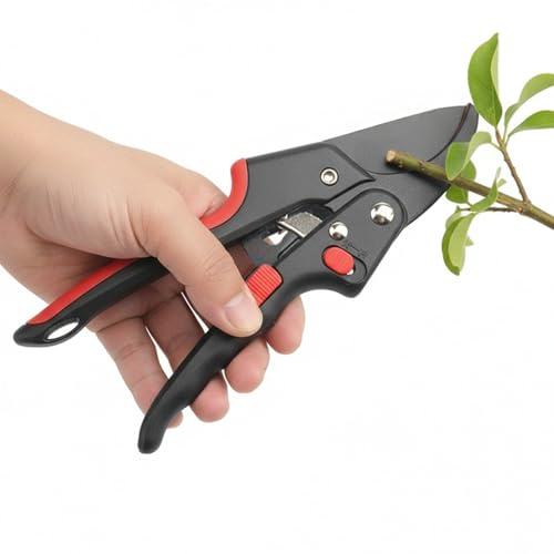Cesoie da giardino, strumento da giardinaggio con impugnatura comoda, cesoie robuste per esterni, per giardino, esterno, esterno, interni, alberi, rose, frutta, arbusti, fiori e