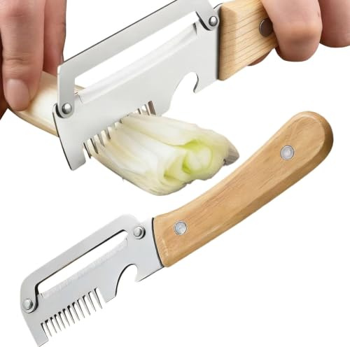 Pelapatate per Cucina - Set da 2 Pezzi Tritatutto Multifunzione,Sbucciafrutta con Apriscatole,per Preparazione Pasti Cucina Quotidiana Insalate Outdoor Campeggio Picnic