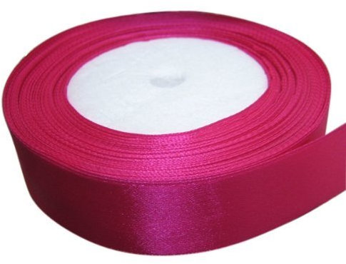 20MM Satin Ribbon Fuchsia Pink 25 METRES ROLL for Gifts Wrap Sew Party, Decorations Events Dress Wedding Christmas Crafts, Bows Car, Floral Balloons Hairs, DIY, Bouquets, Cake More