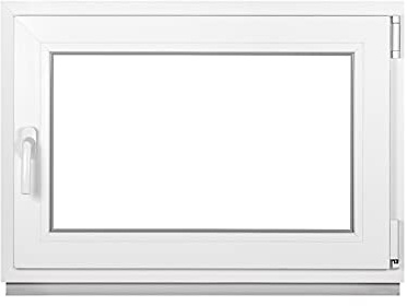 Framex Premium Kellerfenster - Kunststofffenster Weiß BxH 650 x 500 mm - Garagenfenster/Gartenhaus Fenster BxH 65 x 50 cm 3-fach Verglast - Din Rechts-Funktion Dreh Kipp Fenster-Alle Größen