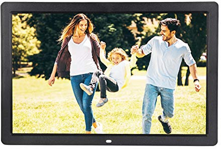 Cornice Digitale da 17 pollici, Cornice Foto Digitale 1440 * 900 ad alta risoluzione, Photo/Musica/Video del lettore, Calendario, Sveglia, con Telecomando(nero)