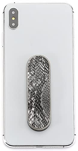 MOMOSTICK - L'original! Support pour téléphone portable et poignée pour smartphones– téléphone portable Bague pour iPhone Samsung Huawei (Série Snake - PU gris)