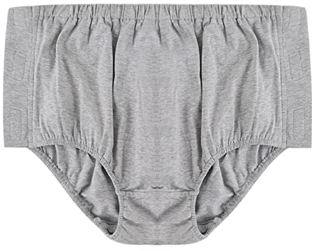 YJZQ Inkontinenz-Unterhosen für Erwachsene Inkontinenzslips für Damen Herren Waschbar Wiederverwendbare Stoffwindeln Atmungsaktiv Baumwolle Stillhöschen XL