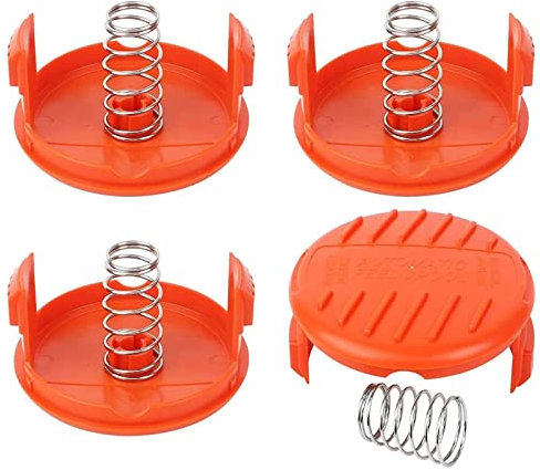 4 Pezzo Copri Bobina,Cappucci a Rocchetto,Decespugliatore Copertura Bobina Ricambio,Coperchio per Rocchetto Decespugliatore,Decespugliatori Coperchio per Rocchetto,per Black Decker, tosaerba RC-100-P