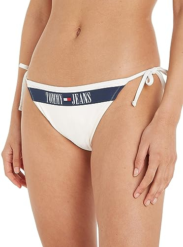 Tommy Jeans Femme Bas de Bikini Lanières à Nouer sur le Côté Sport, Beige (Ancient White), S