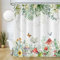 Uiiooazy Duschvorhang 240x180cm, Duschvorhang Anti Schimmel Tropisch Grüne Palmeblätter Eukalyptus Pilz Duschvorhänge Wasserdicht Polyester Stoff Waschbar Bad Vorhang mit 12 Haken für Badezimmer
