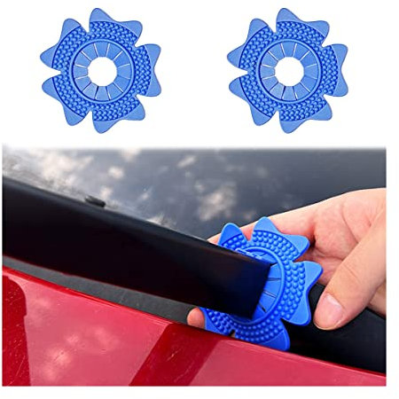 JNNJ 2 Stück Auto Wischer Schutzhülle, Lochabdeckung Für Scheibenwischerarm, Silikon Auto Wischer Loch Schutzhülle, Auto Wischerarm Loch Schutz Silikon Pad(Blau)