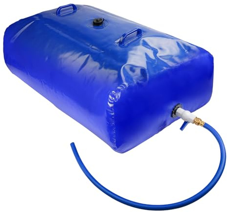 TooTaci 110L/ 29Gal Water Storage Bladder, Portable Water Tank with 3/4 Adapters and Hose, Foldable Water Storage Bag for Drought Resistance, Garden Watering, Emergency Water Storage Containers