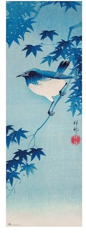 Grupo Erik: Poster da Porta Ohara Koson | Poster da parete Giapponese 53 x 158 cm, Poster da muro con carta lucida e incorniciabile, Stampa Giapponese