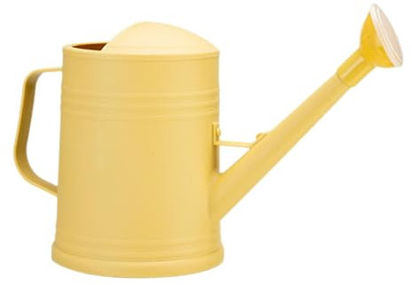 Milageto Regadera con Cabezal Rociador Desmontable, Regadera de Flores de 2L, Regadera para Plantas de Interior y Hogar, Amarillo