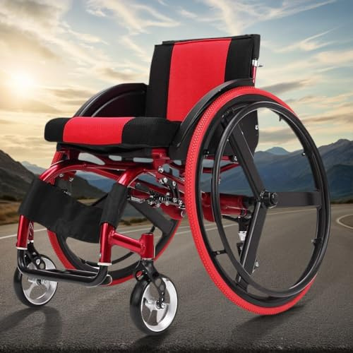 PP-Vic Fauteuil Roulant De Sport Pour Personnes Âgées, Manuel, Autopropulsé, Léger, Pliable, En Alliage D'aluminium, Absorption Des Chocs Avancée, Convient Aux Enfants Atteints De Paralysie Cérébrale