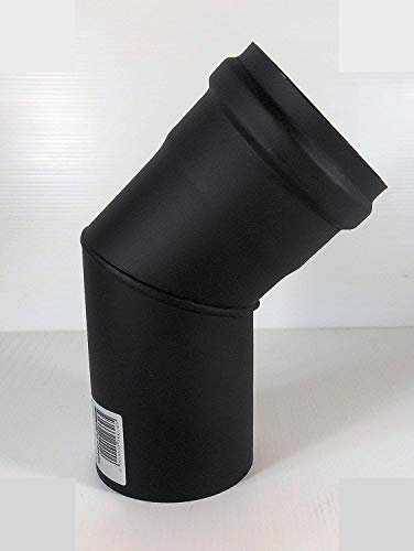 CURVA 45° tubo scarico fumi Diametro 80 per stufa a pellet canna fumaria
