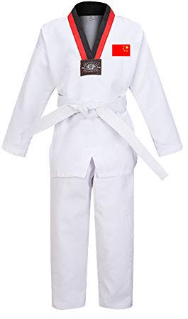 Gtagain Unisex Erwachsene Kinder Taekwondo Anzug Uniform Gi Suit - Dobok Kleidung Anzüge Sportbekleidung Kampfsport Karate Kostüm Kung Fu Sets Gürtel Baumwolle/Polyester Langarm/Kurzarm