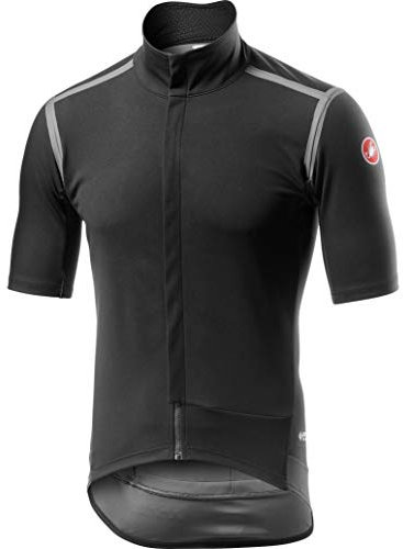 CASTELLI Men's cycling jersey, light black, S EU
