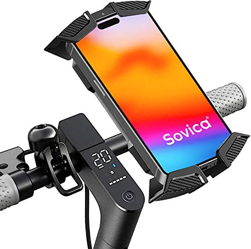 Sovica Porta Telefono Monopattino Elettrico Universale Compatibile con Monopattino Elettrico di Tutte Le Marche valido per Smartphone con Schermo Fino a 7,5