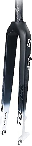 STRTG Horquilla Rígida De Bicicleta MTB De Carbono Completo De 26/27,5/29 Pulgadas, Horquilla De Bicicleta Ultraligera De 28,6 Mm, Freno De Disco De Tubo Recto Sin Rosca De 9 Mm C,29 Pouces