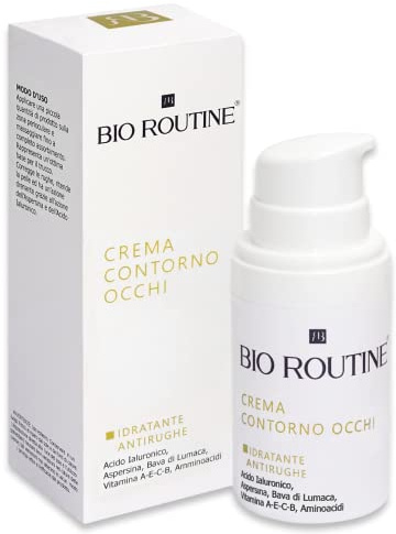 Bio Routine Augencreme mit Schneckenschleim, 30 ml, feuchtigkeitsspendend, mit Hyaluronsäure, Arganöl, Aloe Vera, Rosskastanie, Anti-Falten-Behandlung, Taschen und Augenringe für Damen und Herren